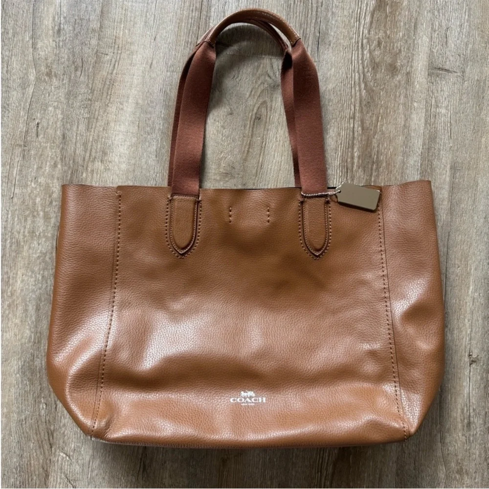 Coach Large Derby Tote in Saddle Brown Pebble Leather
Style F59818 - Picture 2 of 10